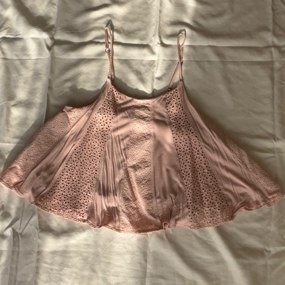 Romantic soft blush pink tank top